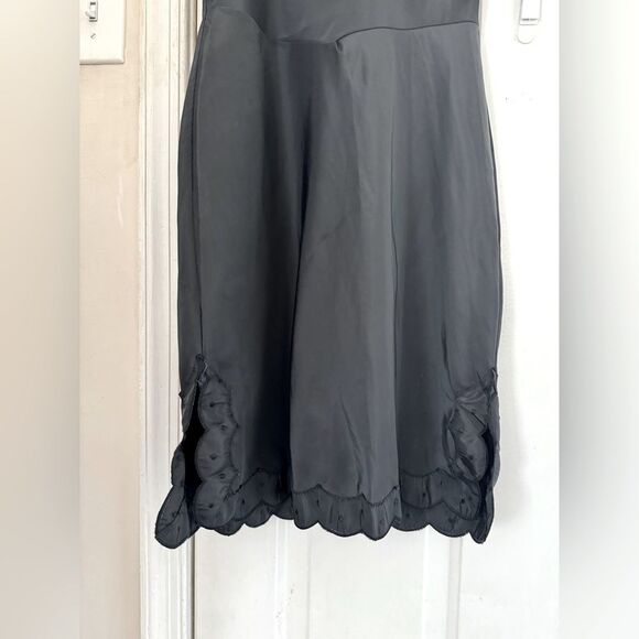 VTG Aristocraft Black Tafetta Pin Dot Slip Size S - Picture 10 of 12